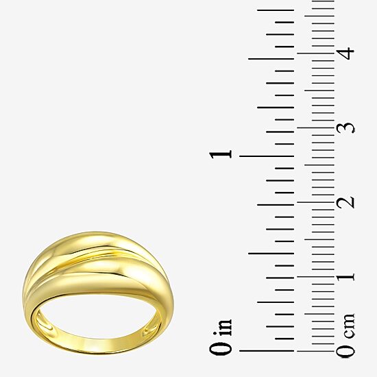 Silver Addiction Womens 23.MM 14K Gold Over Silver Bypass  Band