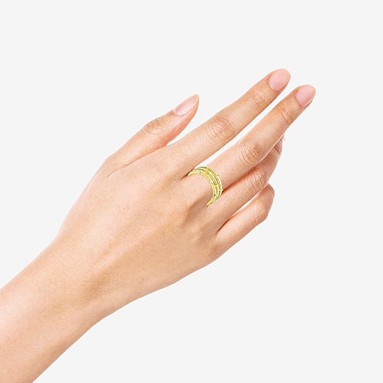 Silver Addiction Girls 8.5MM 14K Gold Over Silver Band