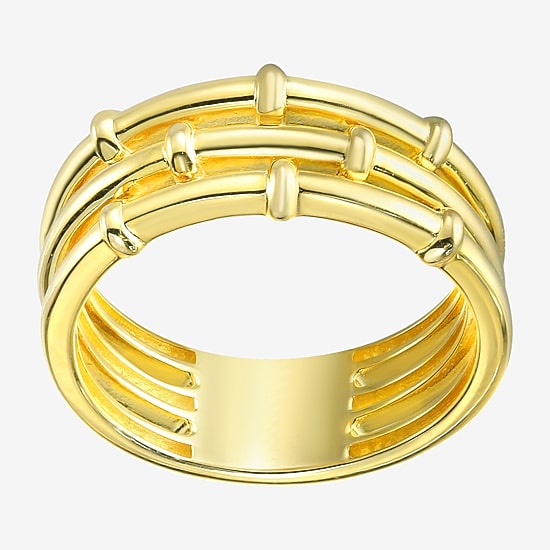 Silver Addiction Girls 8.5MM 14K Gold Over Silver Band