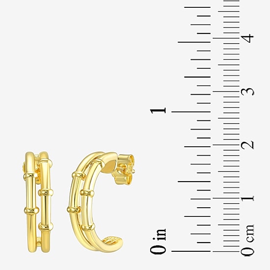Silver Addiction 14K Gold Over Silver 17.8mm Stud Earrings