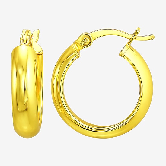 Womens 14K Gold Over Silver 3 Pair Earring Set