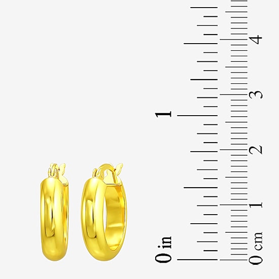 Womens 14K Gold Over Silver 3 Pair Earring Set