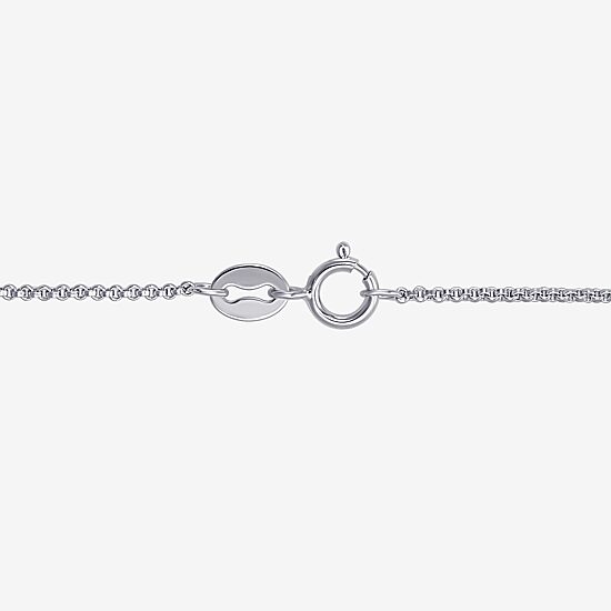 Womens Sterling Silver Heart 18 Inch Pendant Necklace