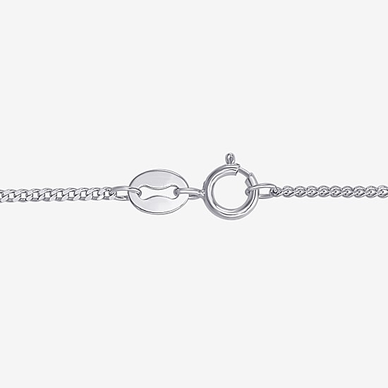 Womens Sterling Silver Heart 18 Inch Pendant Necklace