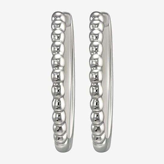 Womens Sterling Silver 17mm Hoop Earrings