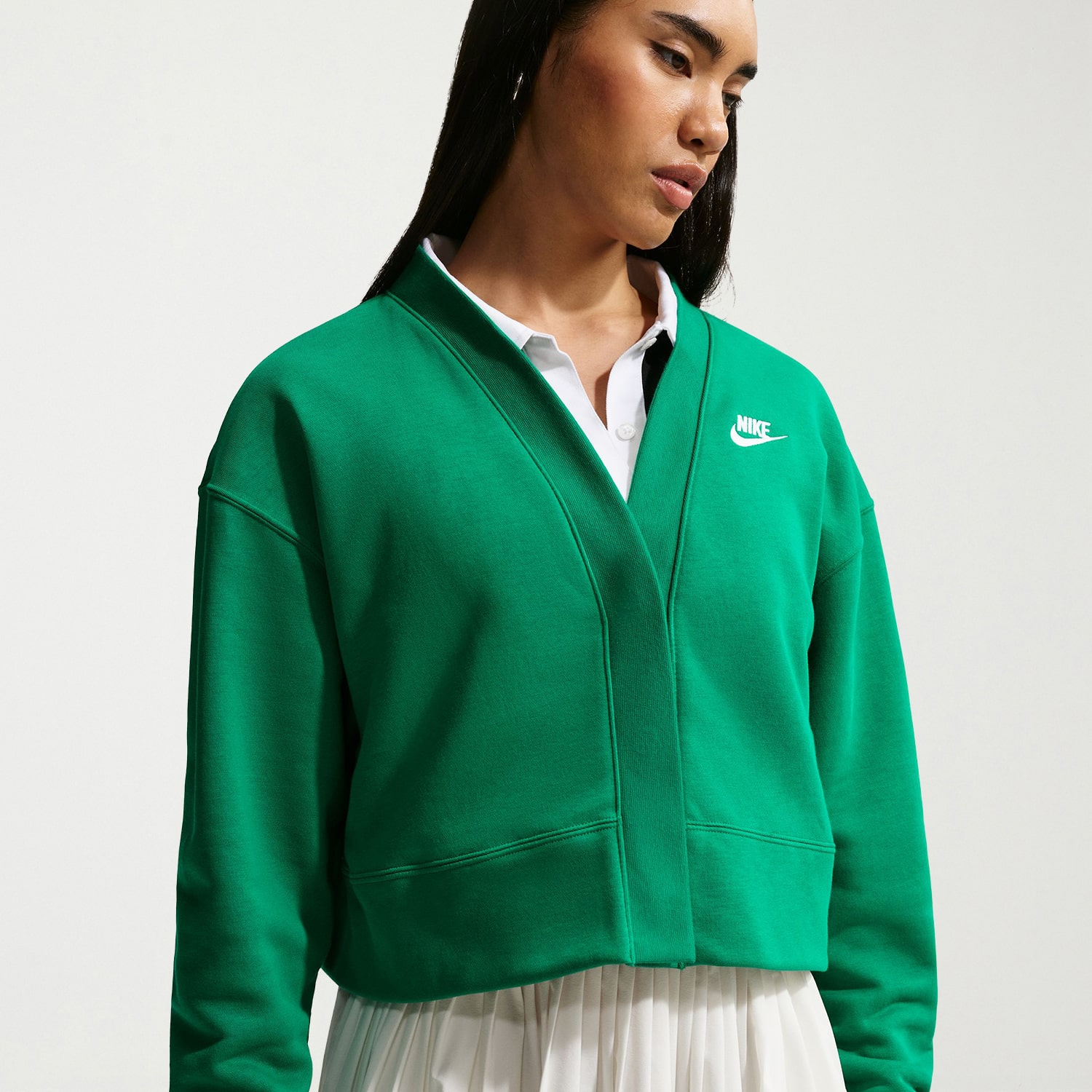 Nike Womens V Neck Long Sleeve Cardigan