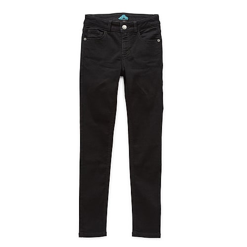 Thereabouts Superflex Little & Big Kid Girls Adjustable Waist Stretch Fabric Skinny Fit Denim Jean, 10, Black