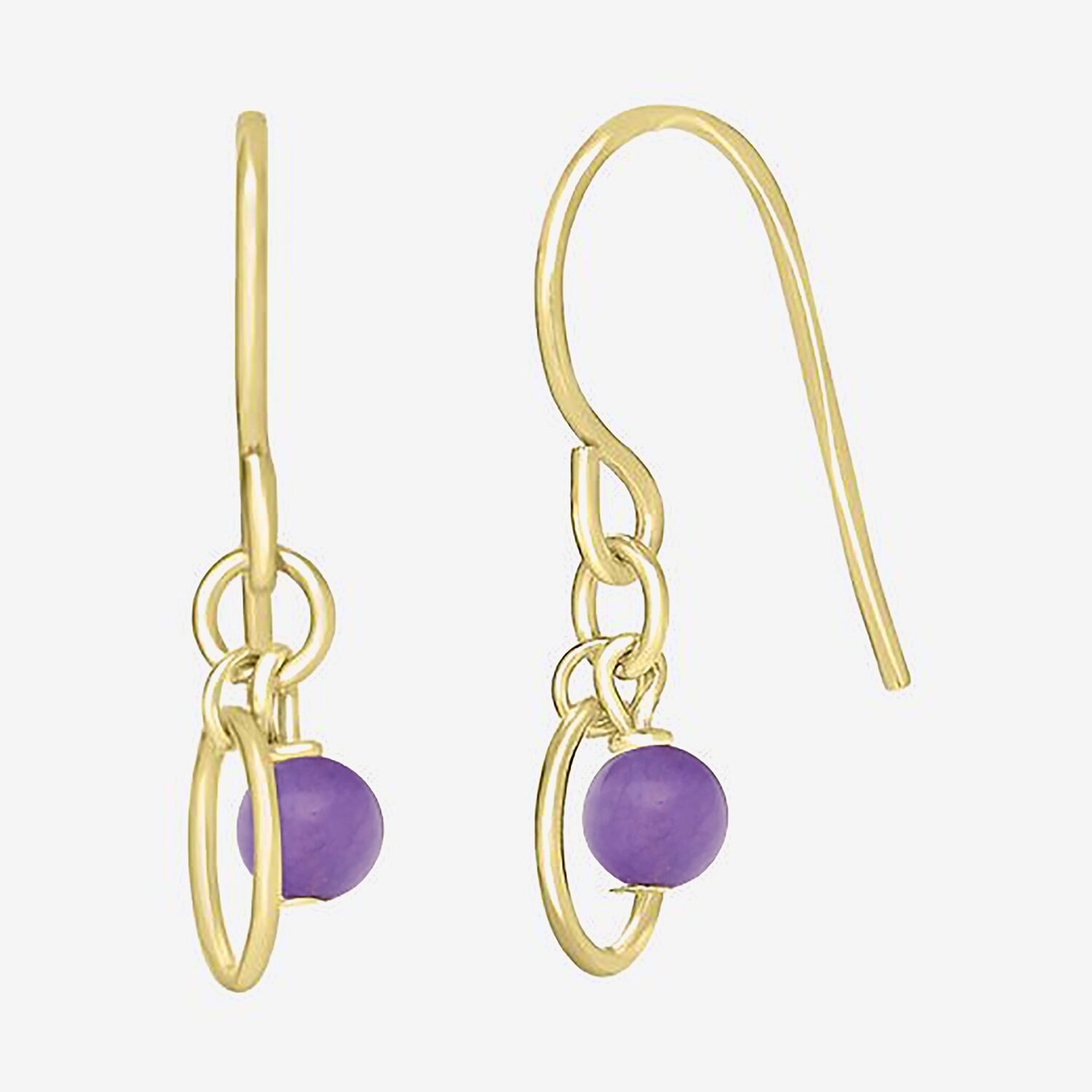 Silver Treasures 14K Gold Over Oval Drop Earrings