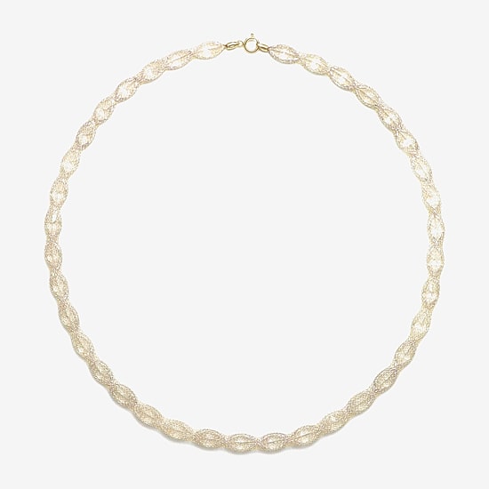 Made in Italy Womens 10K Gold 18 Inch Link Necklace