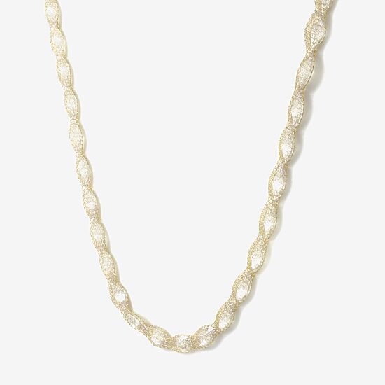 Made in Italy Womens 10K Gold 18 Inch Link Necklace