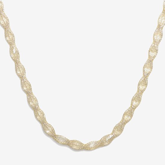 Made in Italy Womens 10K Gold 18 Inch Link Necklace