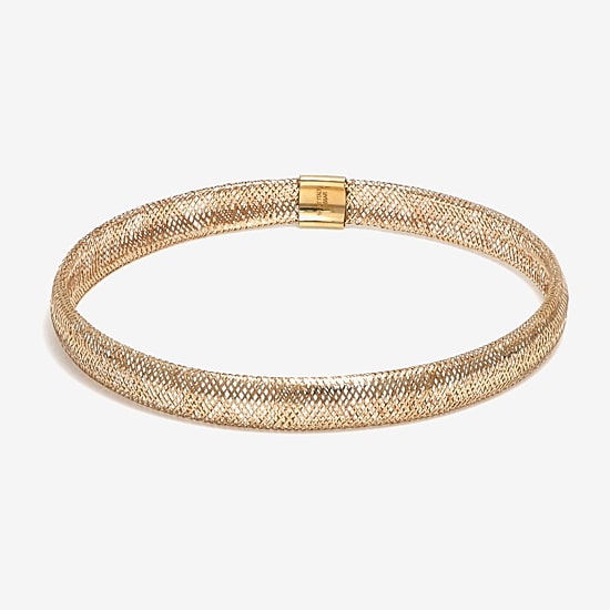 Made in Italy 10K Gold Mesh Stretch Bracelet