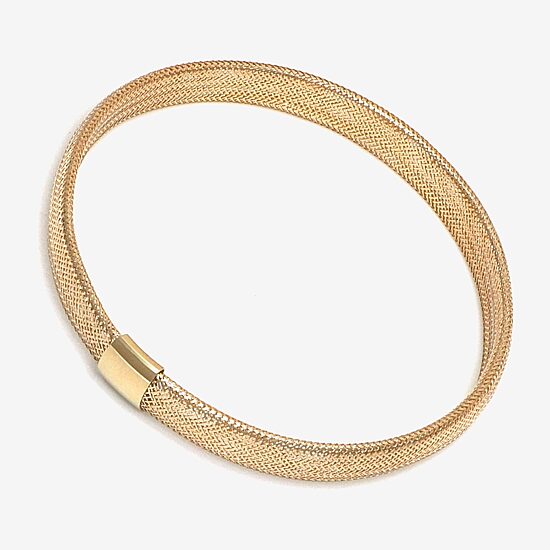 Made in Italy 10K Gold Mesh Stretch Bracelet