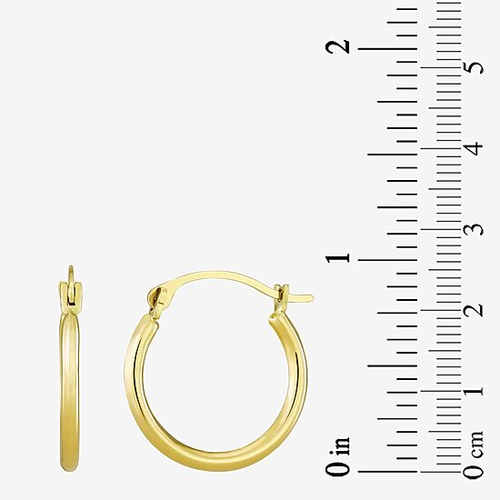 Womens 10K Gold 22mm Round Hoop Earrings