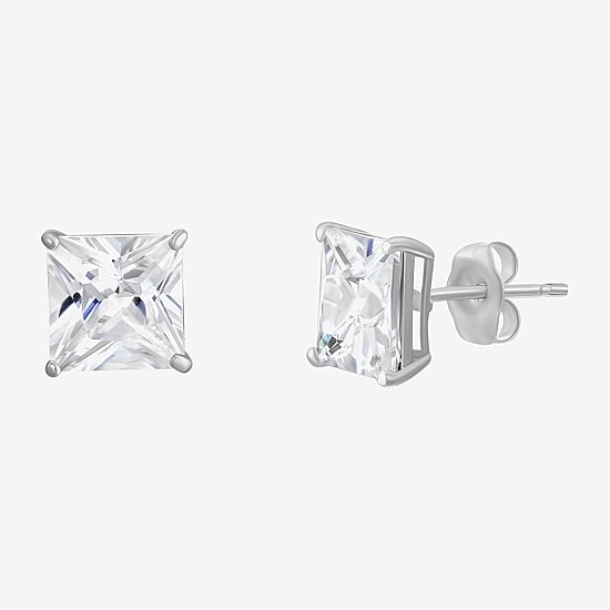 Cubic Zirconia 14K Gold 6mm Stud Earrings
