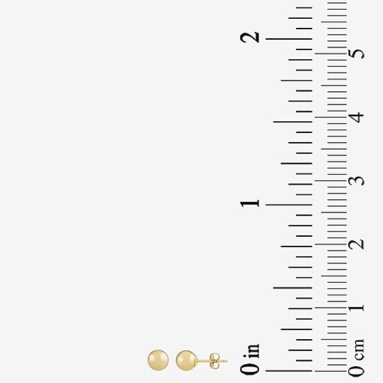 14K Gold 4mm Ball Stud Earrings