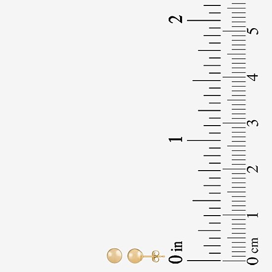 14K Gold 4mm Ball Earrings 