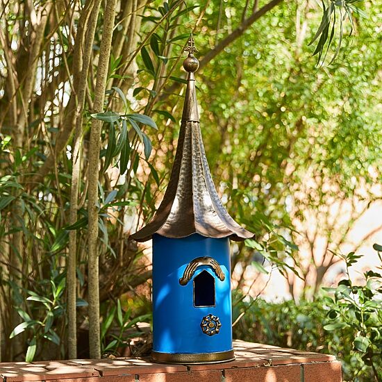 Glitzhome 32" Farmhouse Blue Pagoda Bird House
