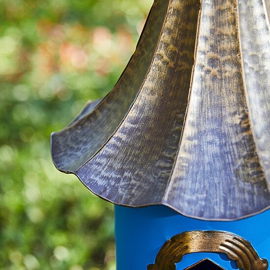 Glitzhome 32" Farmhouse Blue Pagoda Bird House