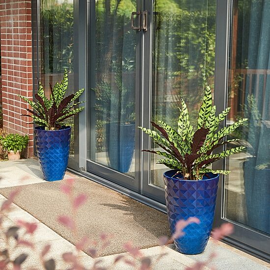 Glitzhome Set Of 2 Plastic Pot Planters