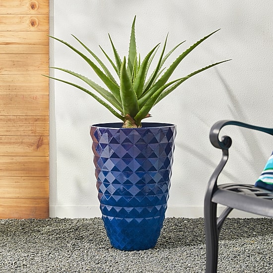 Glitzhome Set Of 2 Plastic Pot Planters