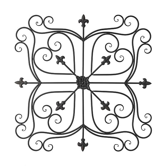 Glitzhome 23.5" Iron Floral Garden Wall Sign