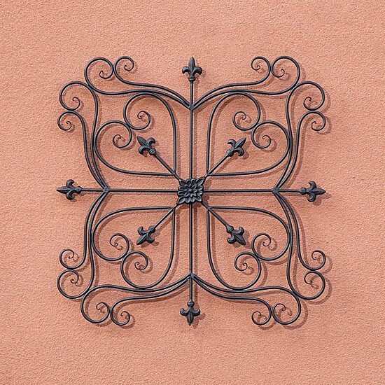 Glitzhome 23.5" Iron Floral Garden Wall Sign