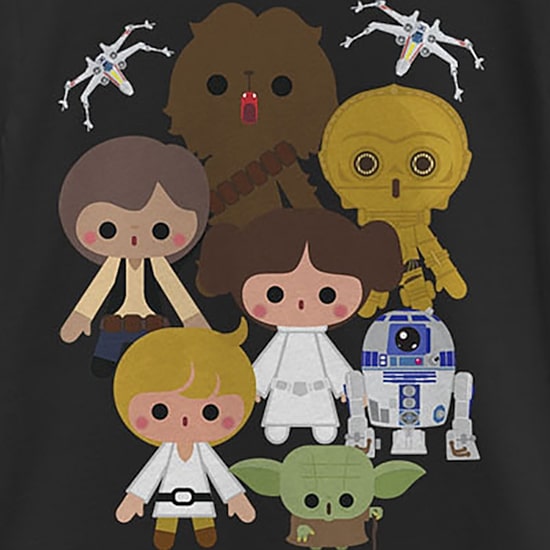 Little & Big Kid Girls Crew Neck Short Sleeve Regular Fit Star Wars Graphic T-Shirt