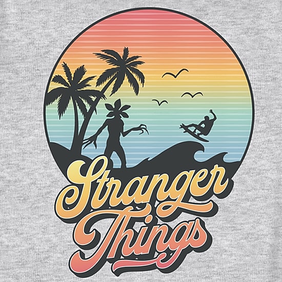 Little & Big Kid Girls Crew Neck Short Sleeve Regular Fit Stranger Things Graphic T-Shirt