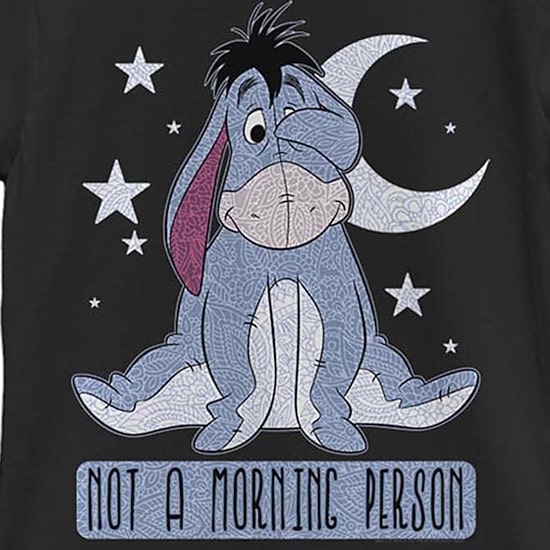 Disney Little & Big Kid Girls Crew Neck Short Sleeve Slim Fit Eeyore Winnie The Pooh Graphic T-Shirt