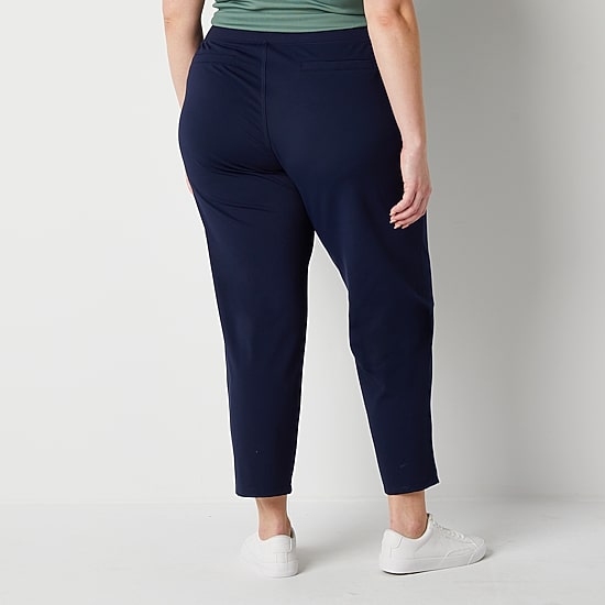 Stylus Womens Plus Tapered High Rise Pull-On Pant
