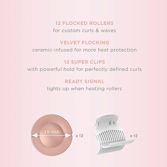Conair 12pc Xl Flocked Hot Rollers