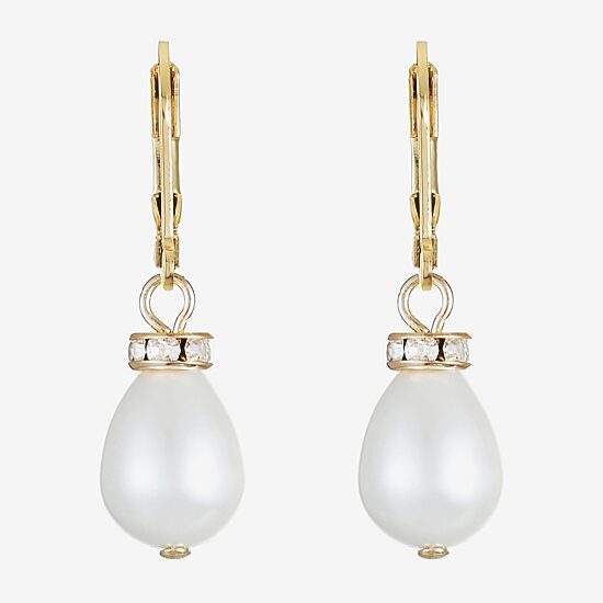 Monet Jewelry Womens Simulated Pearl Drop Earrings