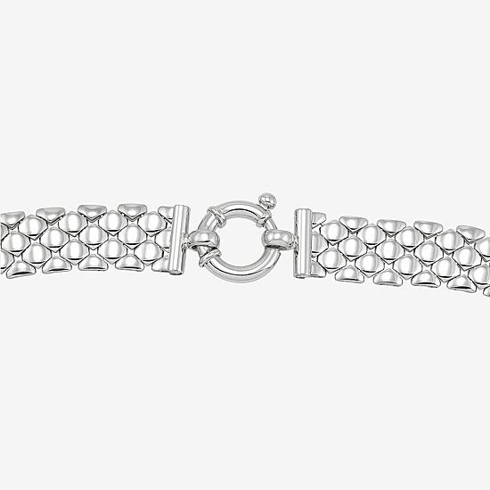 Limited Quantities! Womens Sterling Silver 18 Inch Stampato Chain Necklace