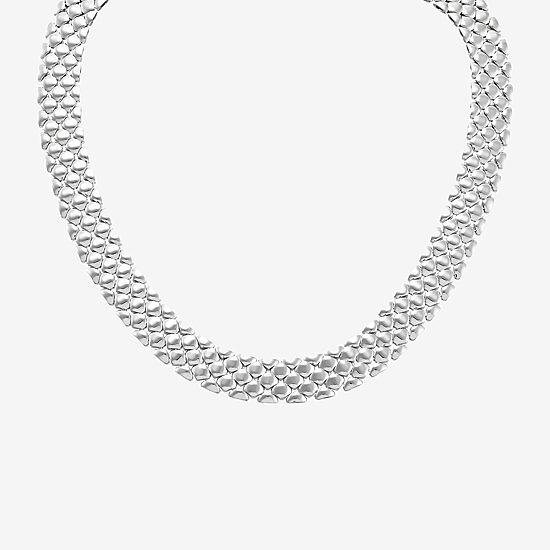 Limited Quantities! Womens Sterling Silver 18 Inch Stampato Chain Necklace