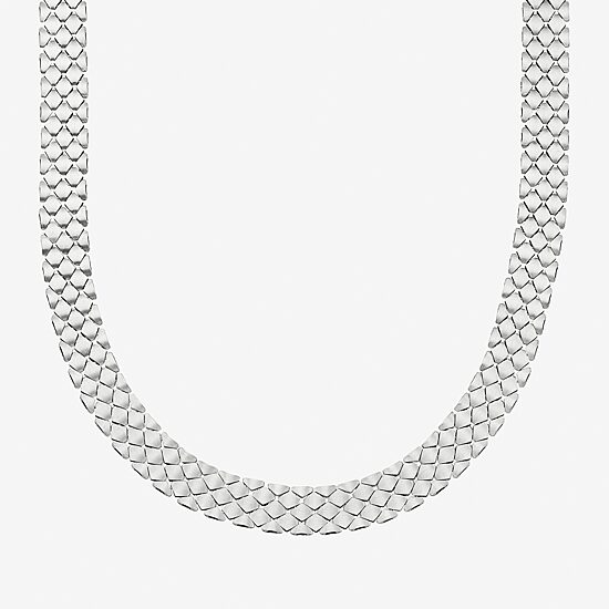 Limited Quantities! Womens Sterling Silver 18 Inch Stampato Chain Necklace