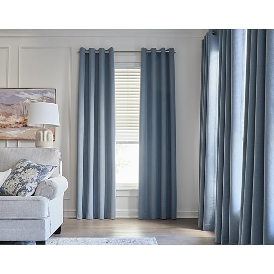 Max Blackout Baylor Grommet Top Energy Saving 100% Blackout Single Curtain Panel