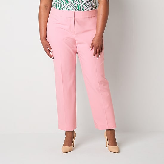 Black Label by Evan-Picone Womens Plus Classic Fit Straight Suit Pant