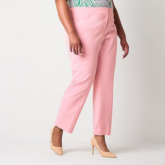 Black Label by Evan-Picone Womens Plus Classic Fit Straight Suit Pant