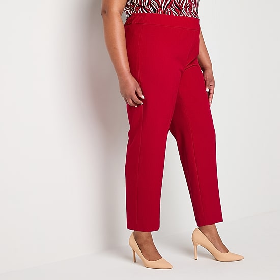 Black Label by Evan-Picone Womens Plus Classic Fit Straight Suit Pant