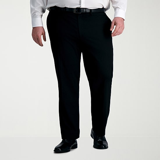 Haggar JMH Tailored Mens Big and Tall Stretch Fabric Modern Fit Flat Front Suit Pant