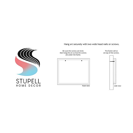 Stupell Industries Lavender Floral Bistro Stripes Framed Print