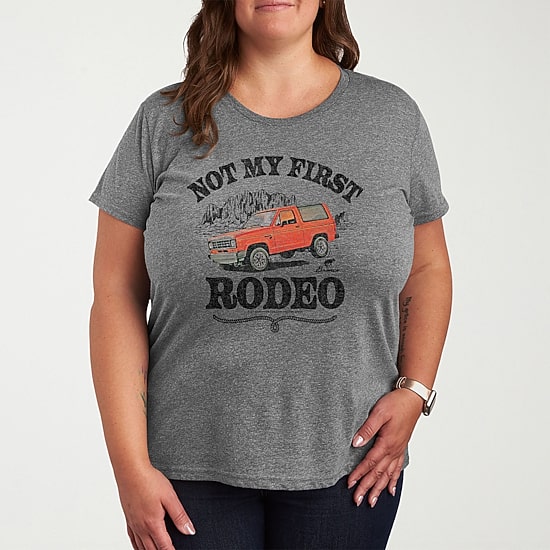 Not My First Rodeo 1983 Bronco Womens Plus Crew Neck Short Sleeve T-Shirt