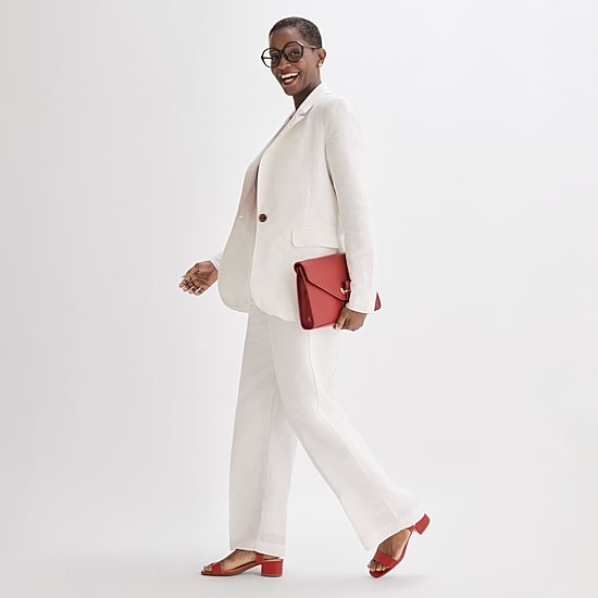 Liz Claiborne Linen Womens Classic Fit Blazer