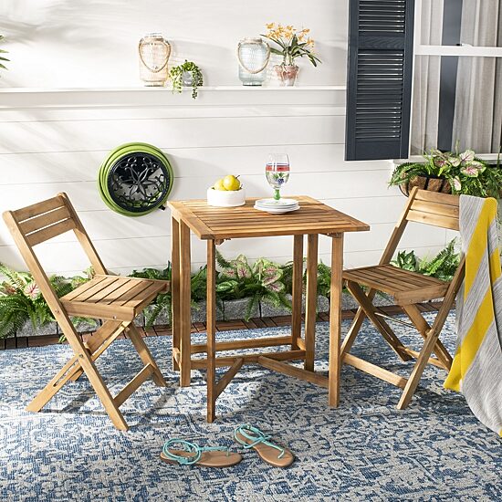 Safavieh Gallo Patio Collection 3-pc. Bistro Set Folding