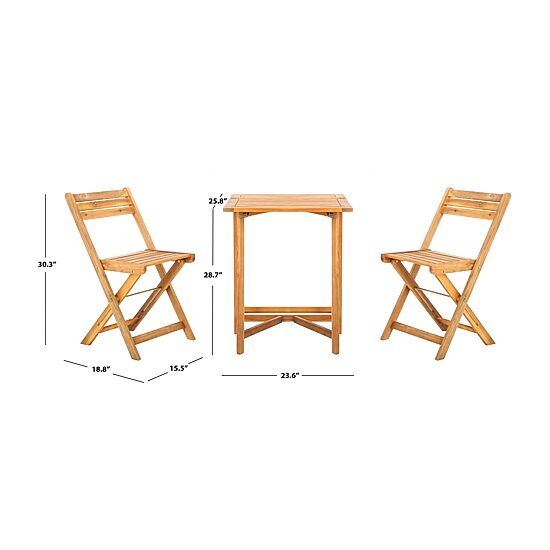 Safavieh Gallo Patio Collection 3-pc. Bistro Set Folding