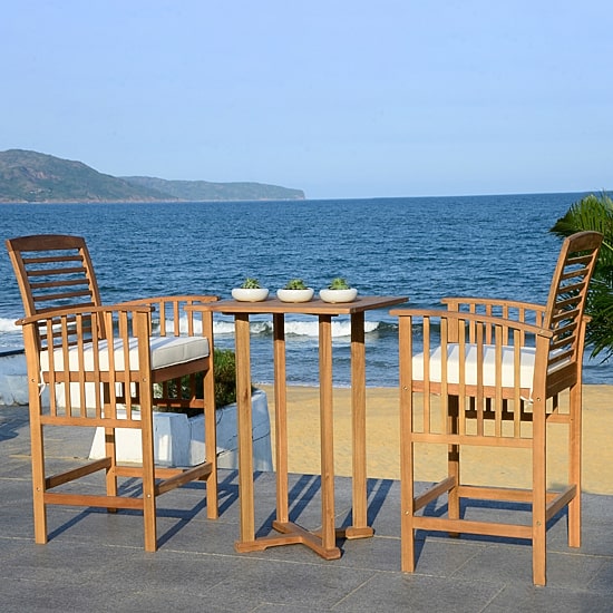 Safavieh Pate Patio Collection 3-pc. Bistro Set Folding