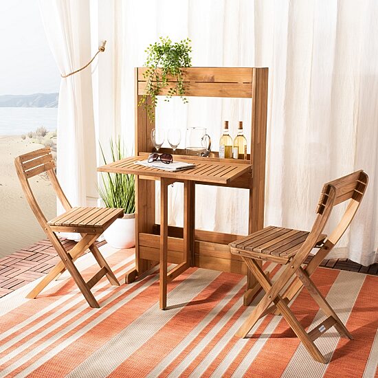 Safavieh Barley Patio Collection 3-pc. Bistro Set Folding