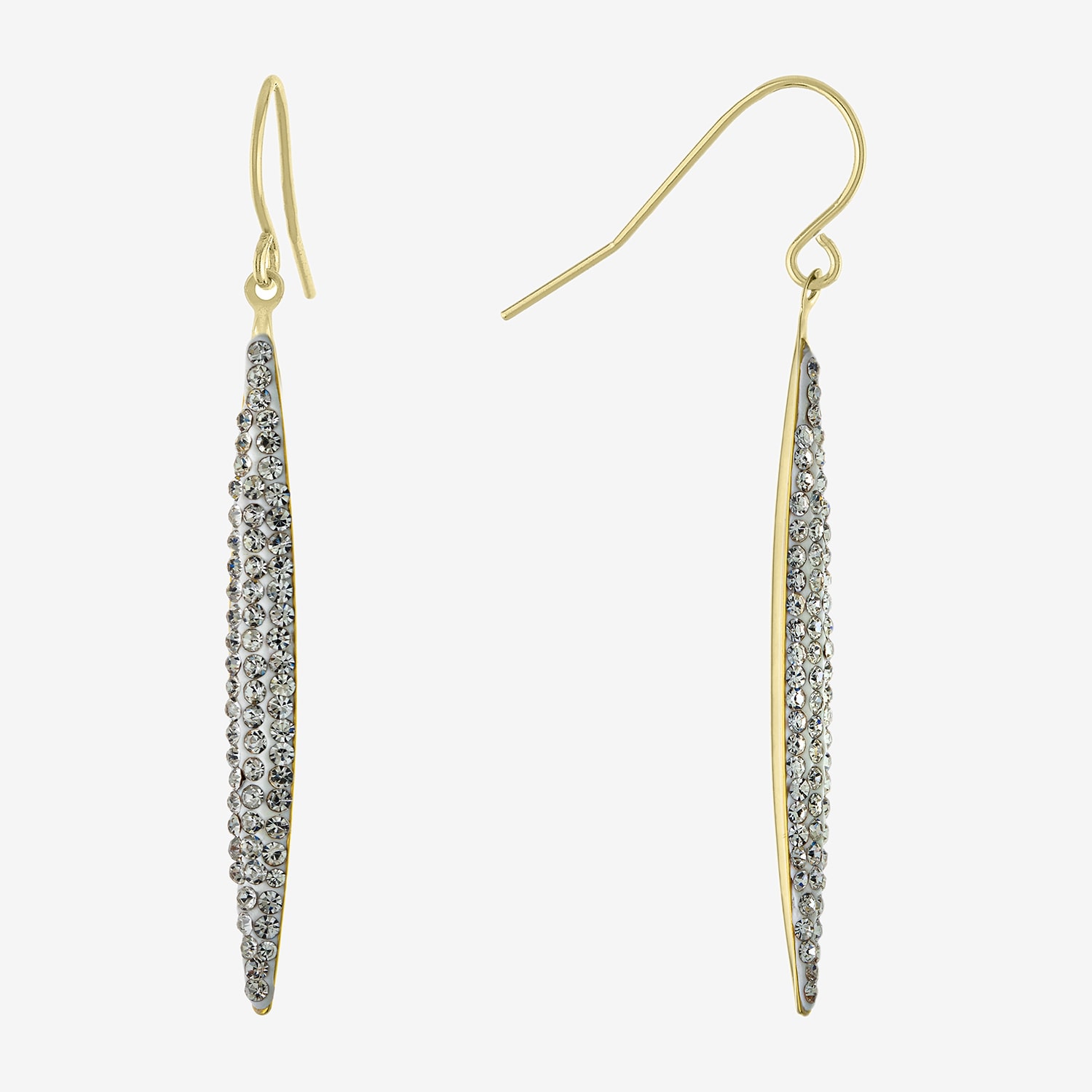 Sparkle Allure Womens Crystal 14K Gold Over Brass Drop Earrings