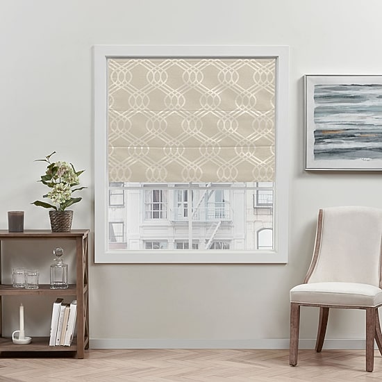 Exclusive Home Curtains Prague Trellis Cordless Blackout Roman Shade